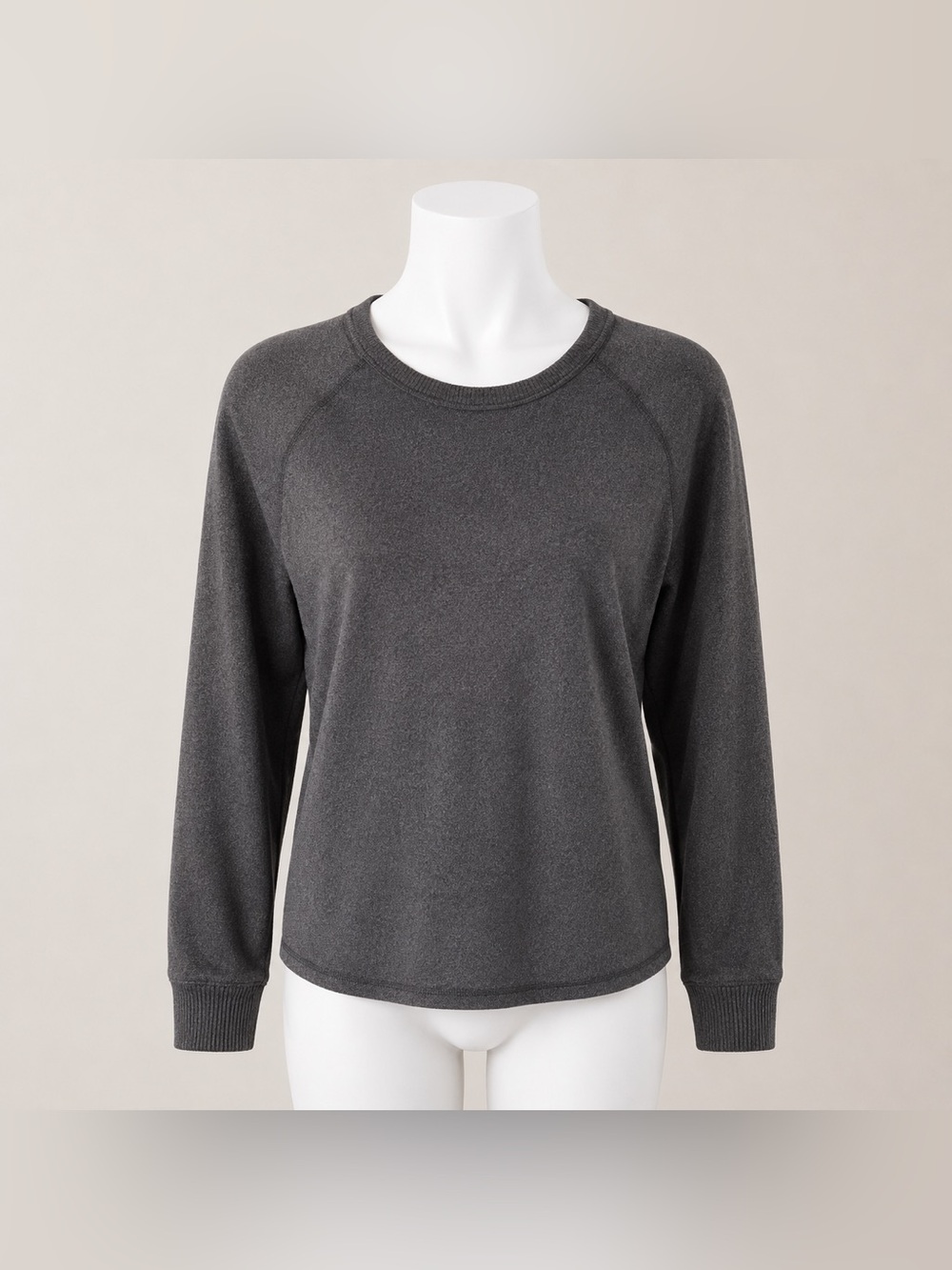 Live Love Lounge by Karen Neuburger Gray Raglan Pullover Sweatshirt XXL Cozy